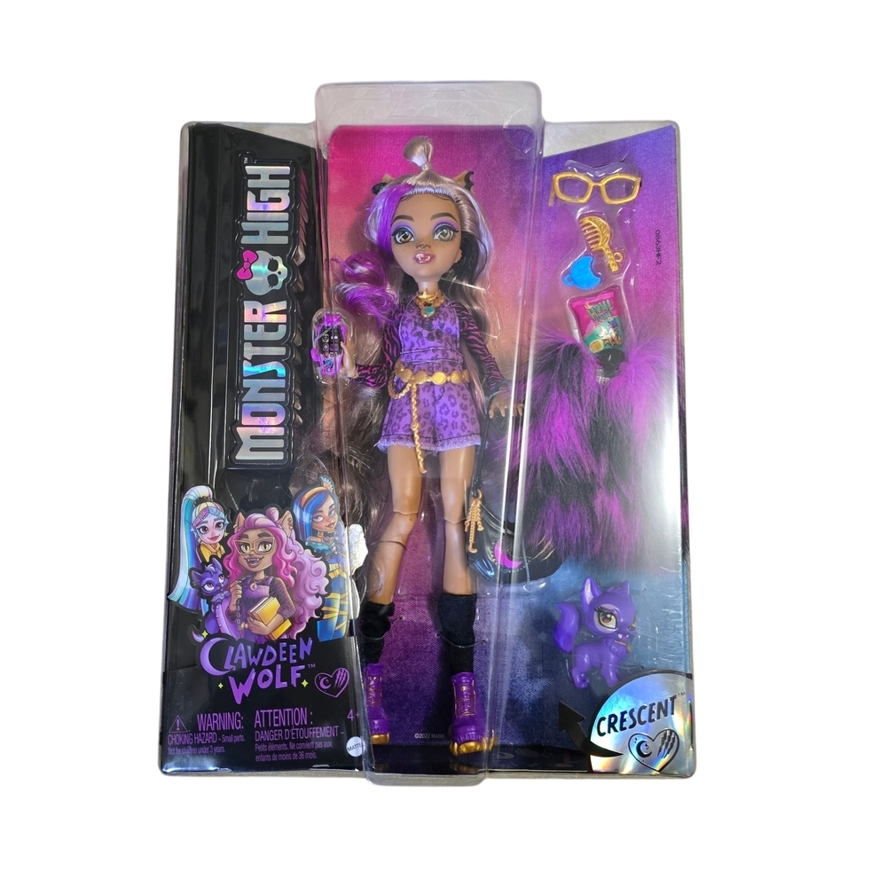 Monster High Clawdeen Wolf Doll Purple and Pink